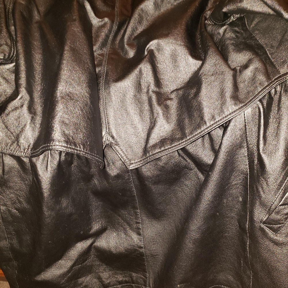 Leather coat